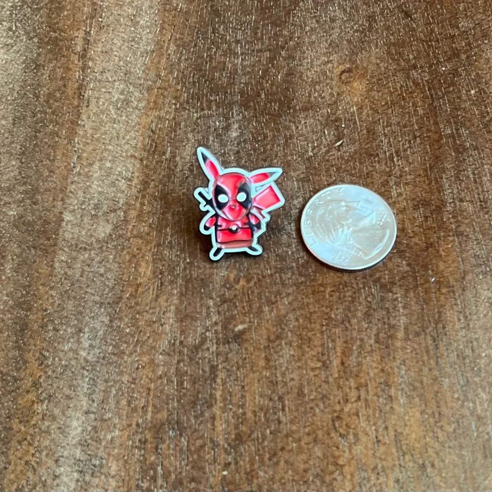 Pikachu Deadpool enamel pin